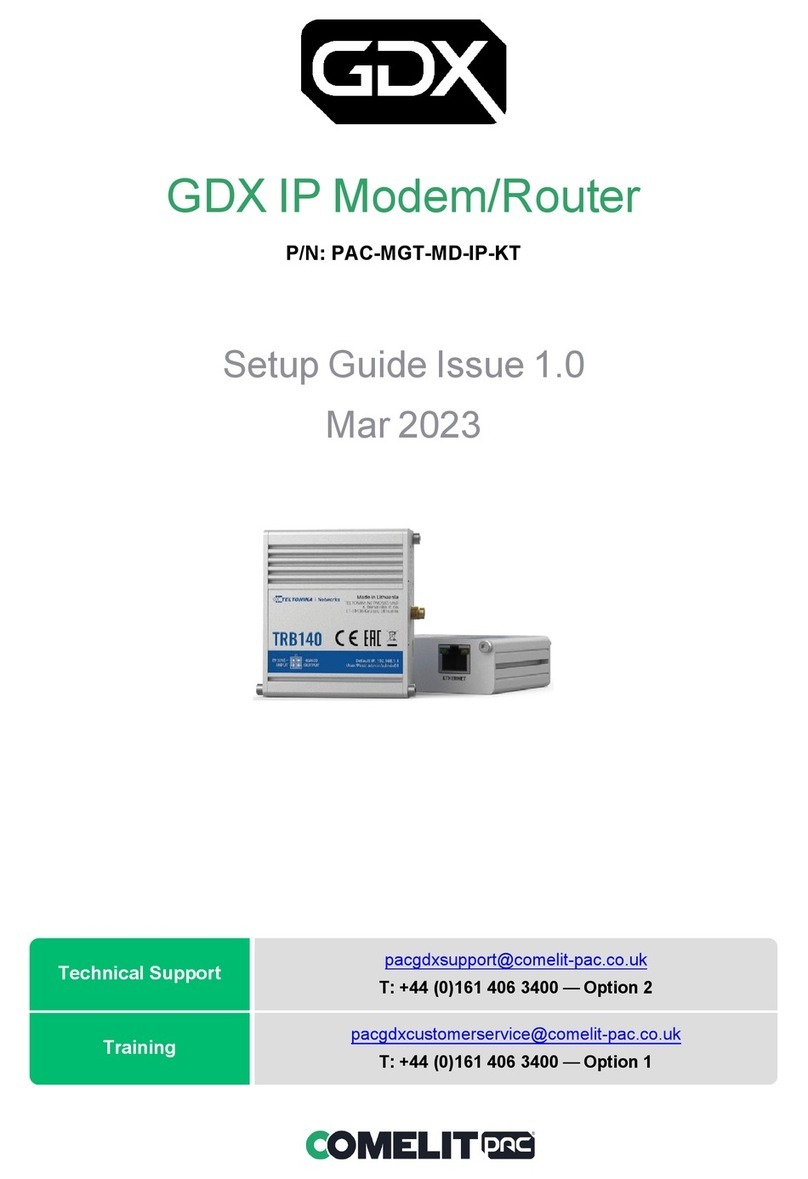 Comelit GDX PAC-MGT-MD-IP-KT Setup guide