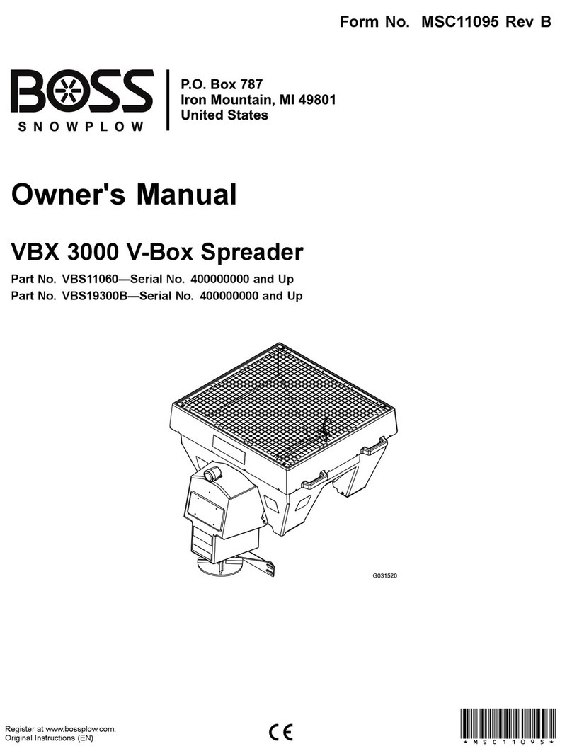 Boss Snowplow VBX 3000 owner's manual