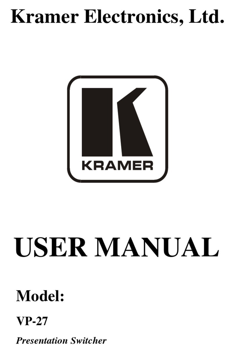 Kramer VP-27 User manual Kramer VP-27 User manual