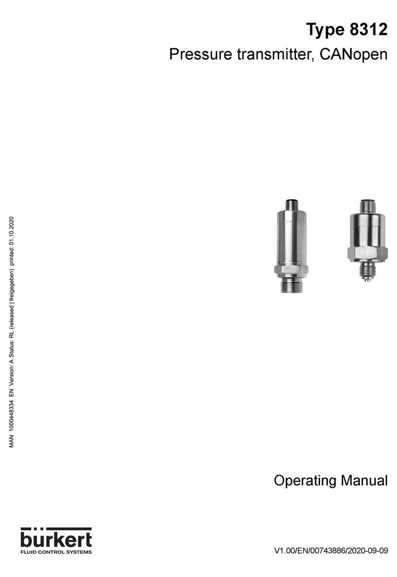 Burkert 8312 Series User manual