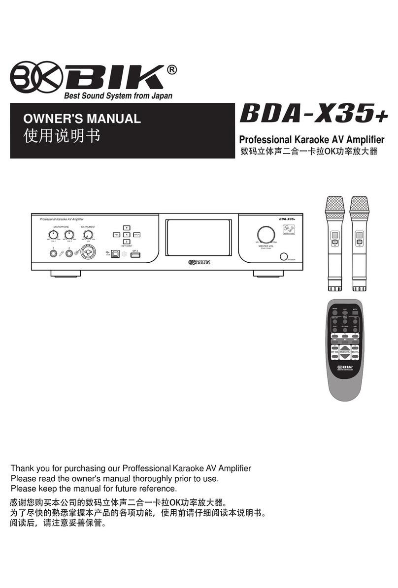 BIK BDA-X35+ owner's manual