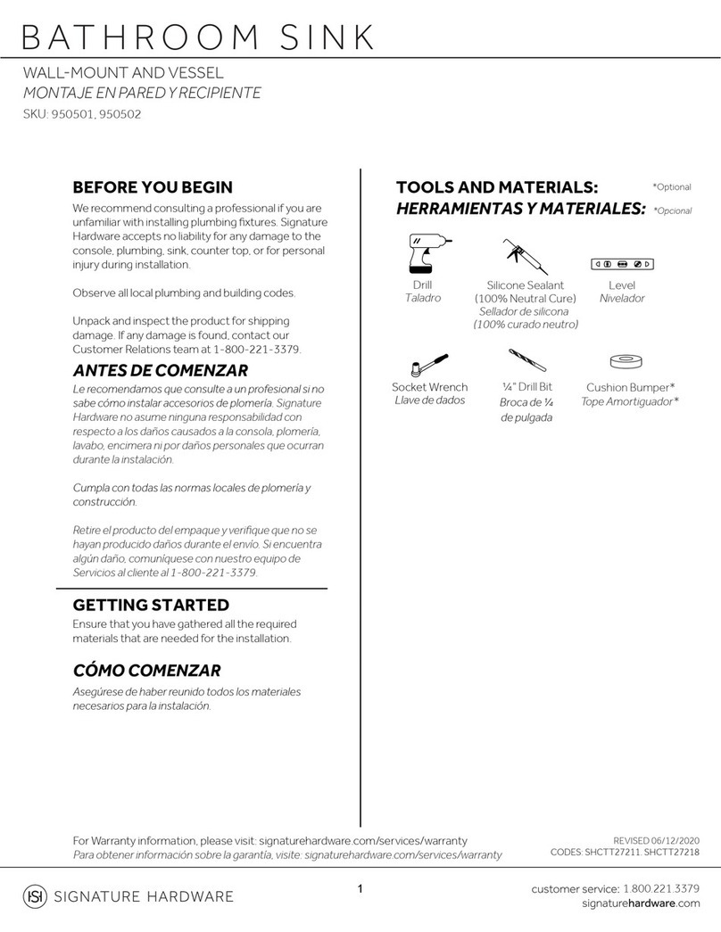 Signature Hardware 950501 User manual