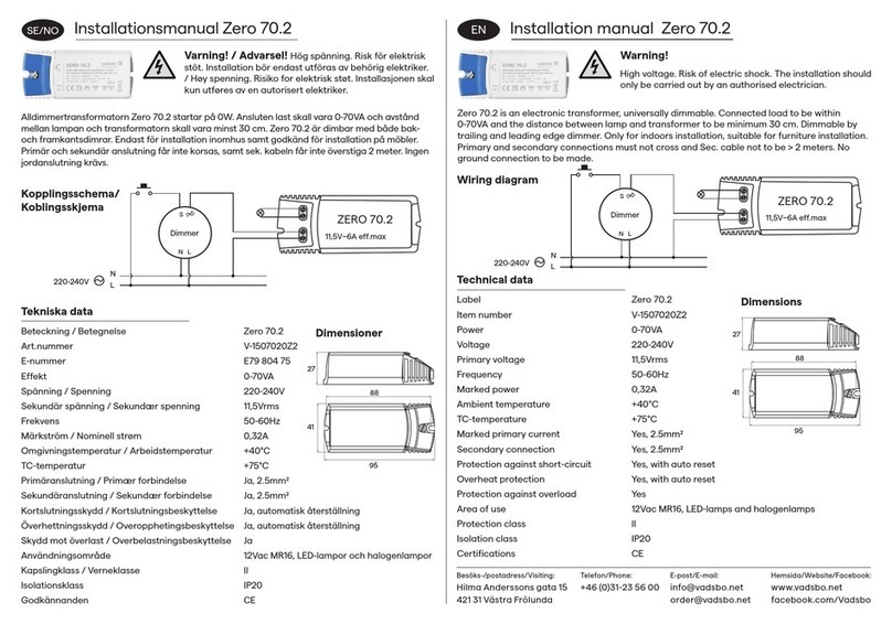 Vadsbo Zero 70.2 installation manual