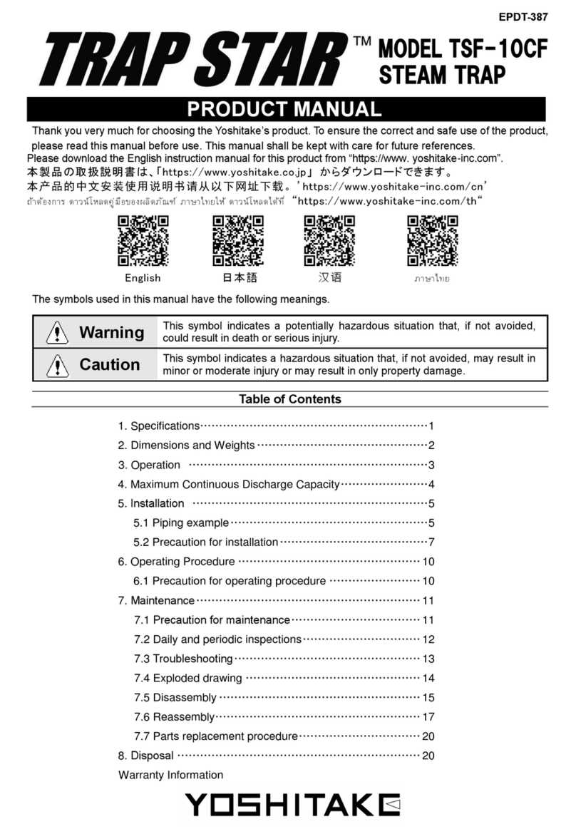 Yoshitake TRAP STAR TSF-10CF product manual