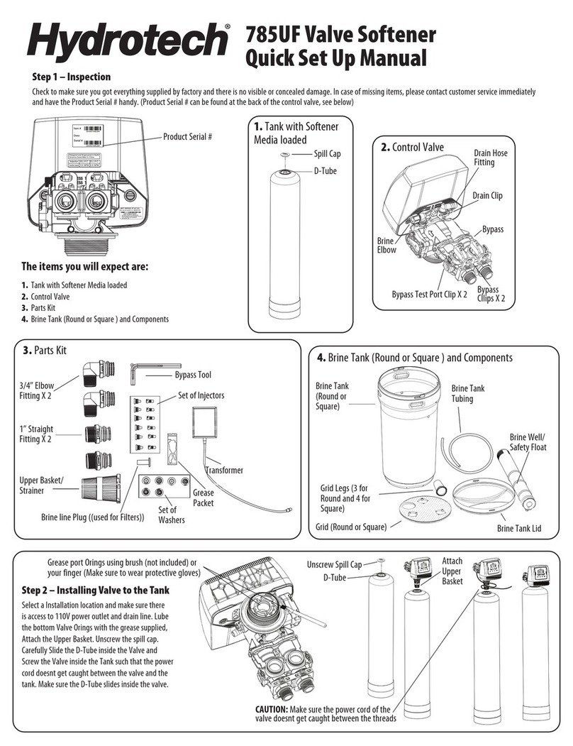 Hydrotech 785 Series Quick setup manual