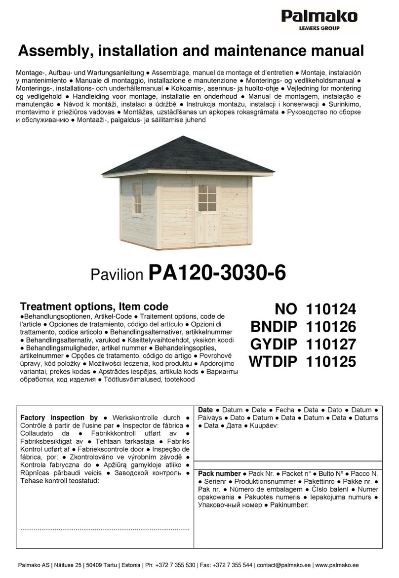 Lemeks Palmako PA120-3030-6 Assembly, installation and maintenance manual Lemeks Palmako PA120-3030-6 Assembly, installation and maintenance manual