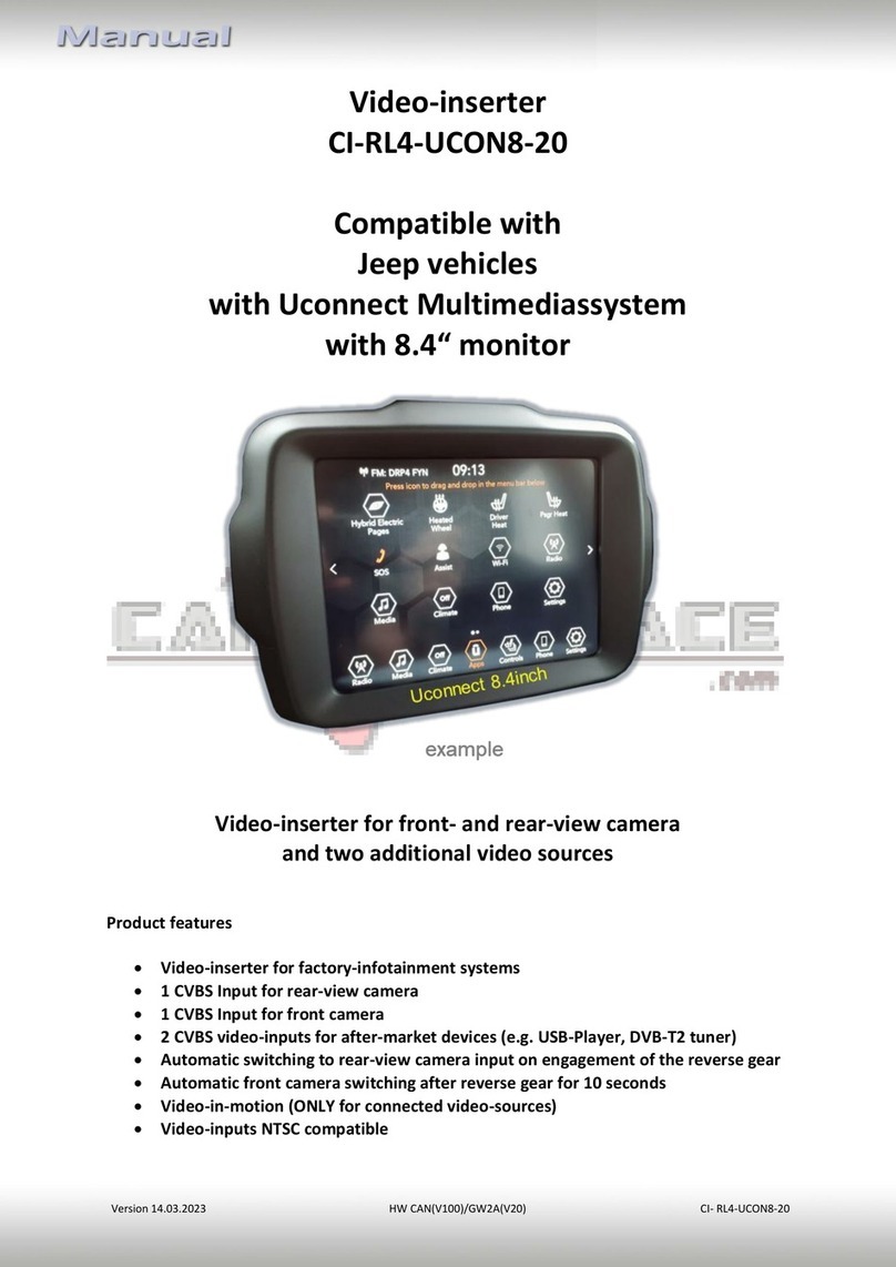 Car-Interface CI-RL4-UCON8-20 User manual Car-Interface CI-RL4-UCON8-20 User manual