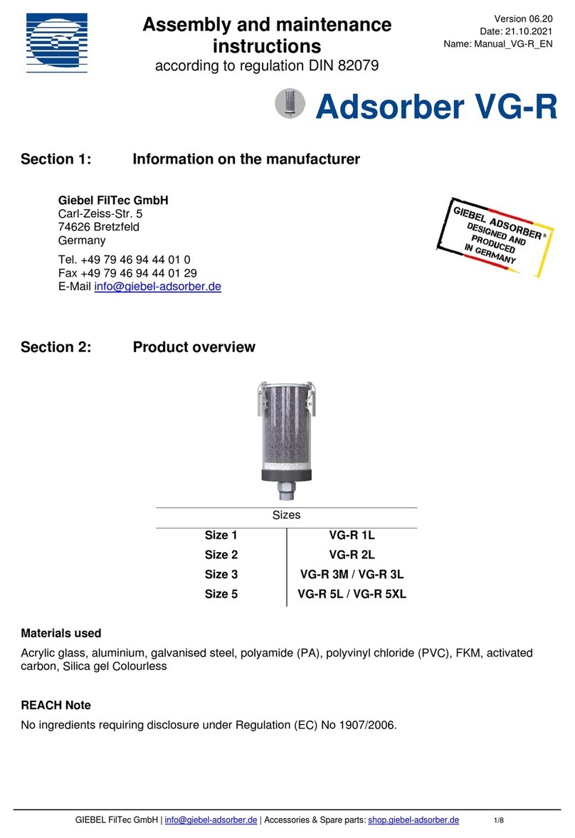 Giebel VG-R 1L Assembly and maintenance instructions