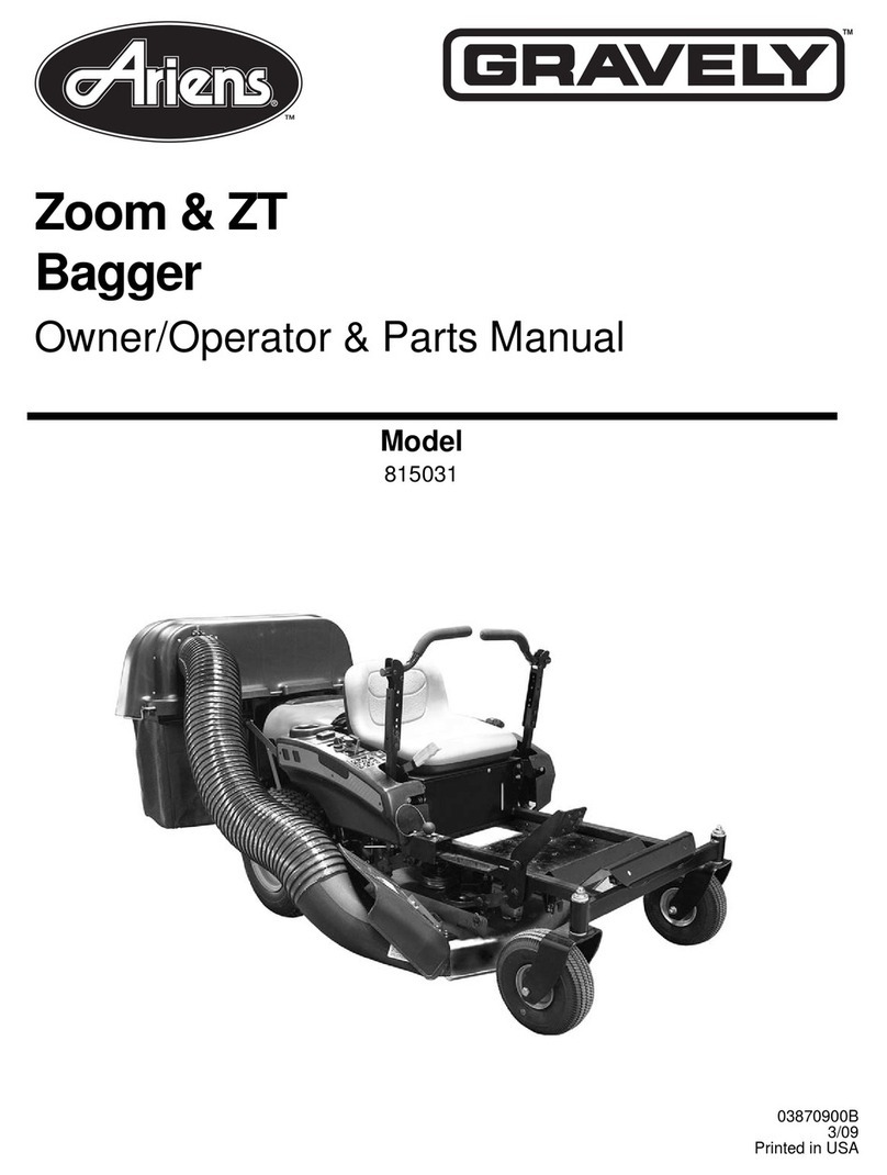 Ariens GRAVELY Zoom & ZT Bagger Owner/Operator & Parts Manual