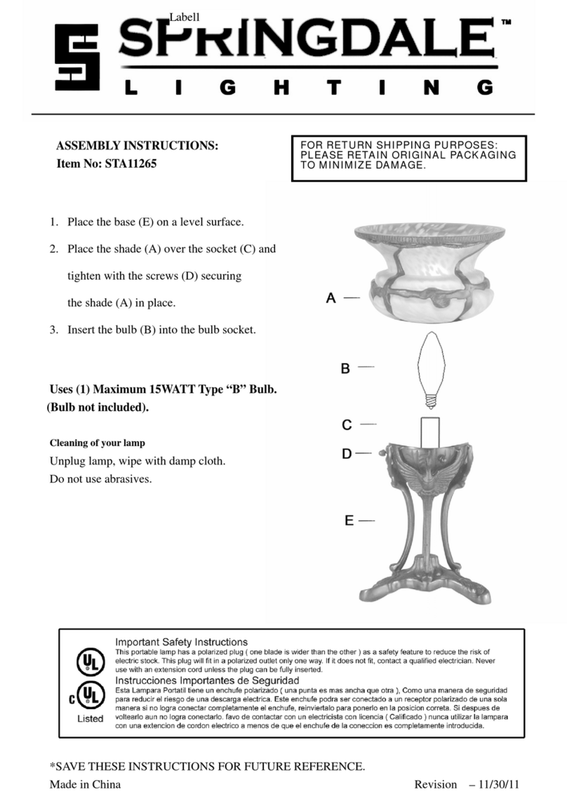 Springdale Lighting STA11265 Assembly instructions