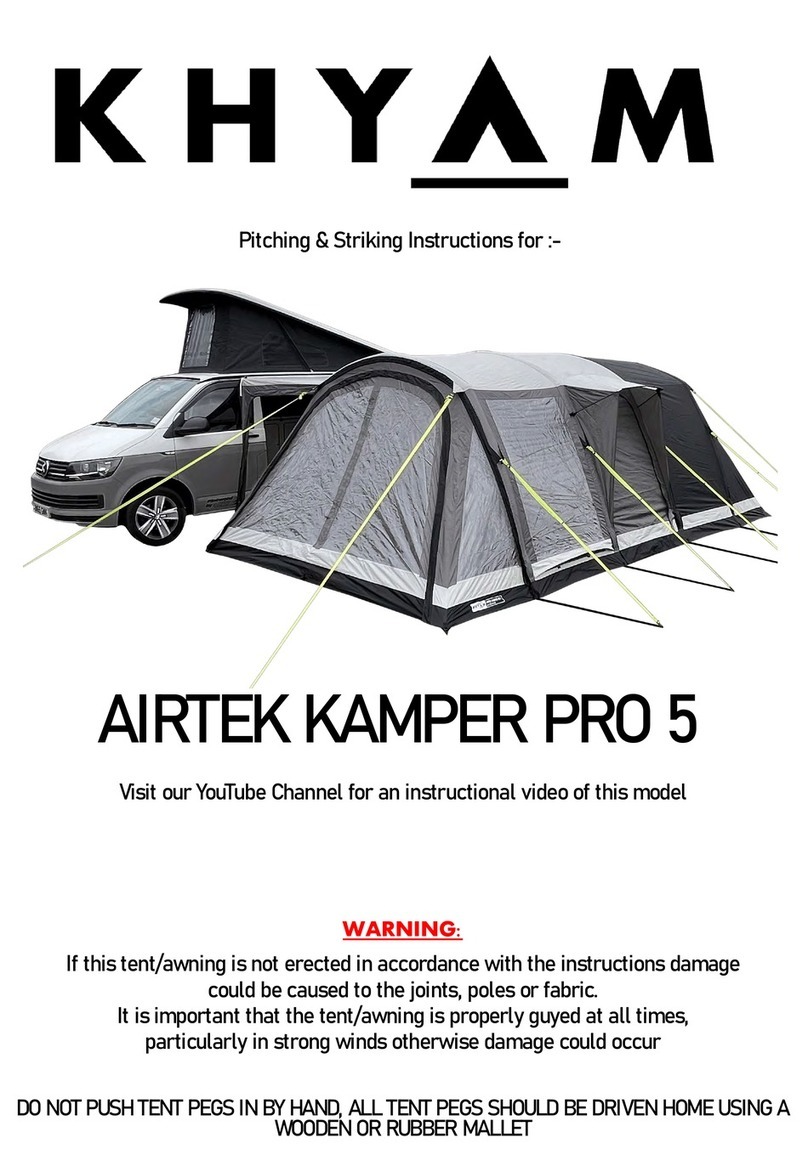 Khyam AIRTEK KAMPER PRO 5 Pitching & Striking Instructions