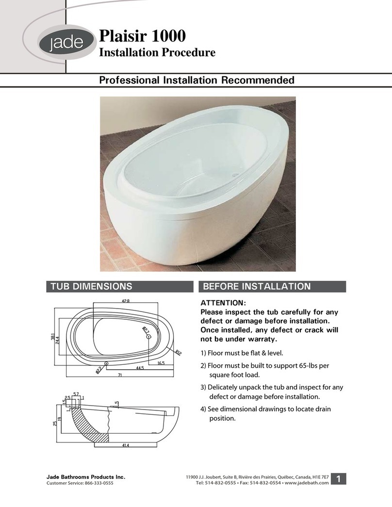 Jade Plaisir 1000 INSTALLATION PROCEDURE Jade Plaisir 1000 INSTALLATION PROCEDURE
