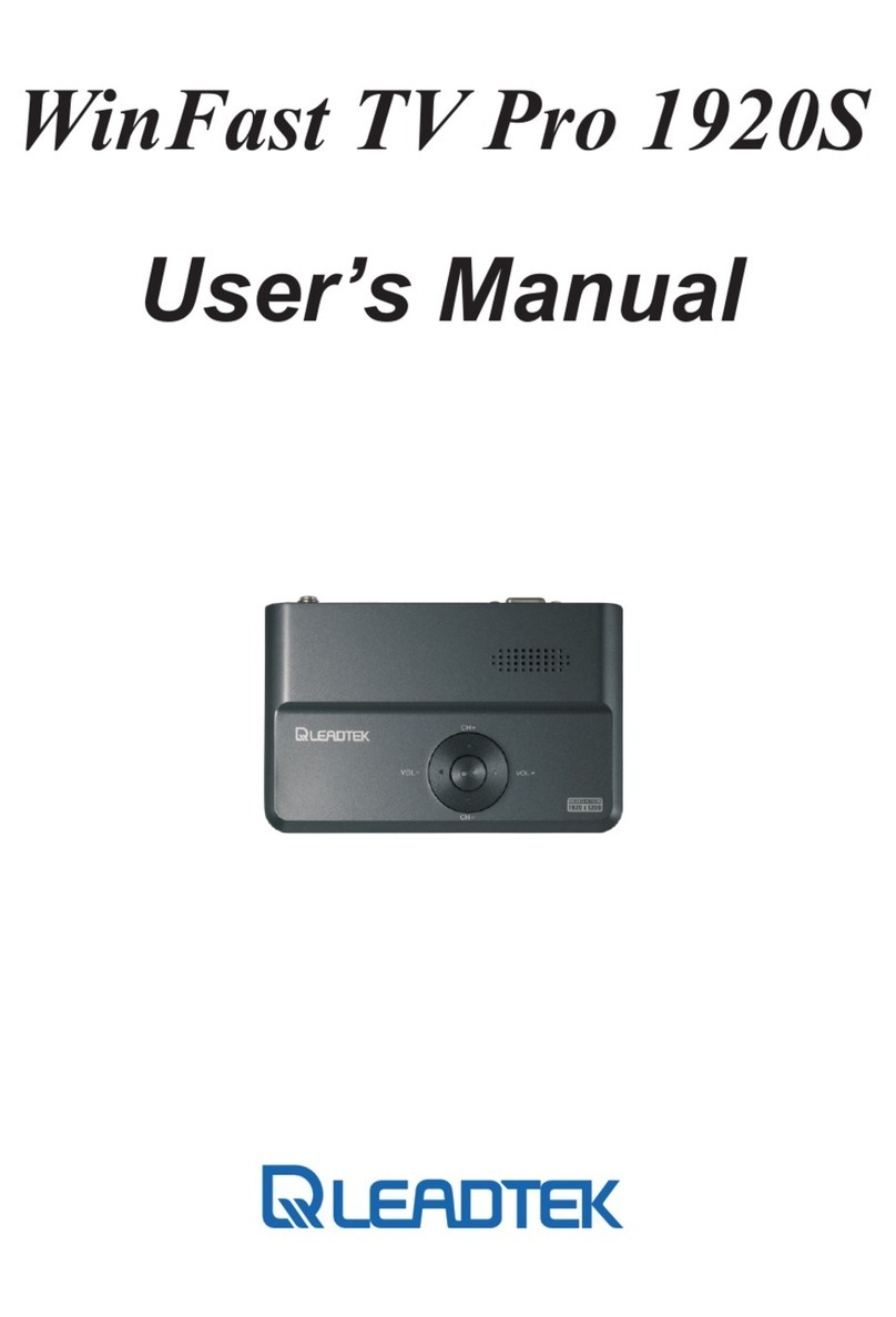 Leadtek WinFast TV Pro 1920S user manual Leadtek WinFast TV Pro 1920S user manual