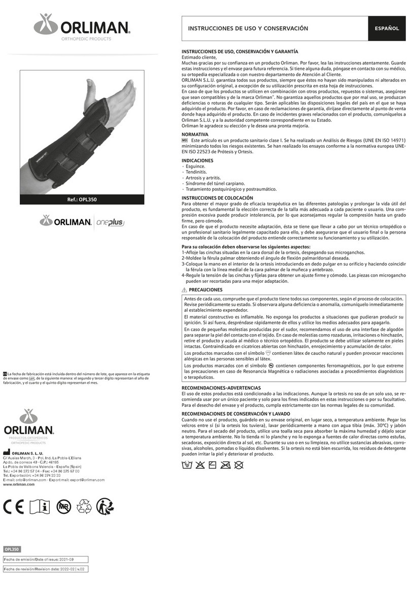 Orliman oneplus OPL350 Operation instructions