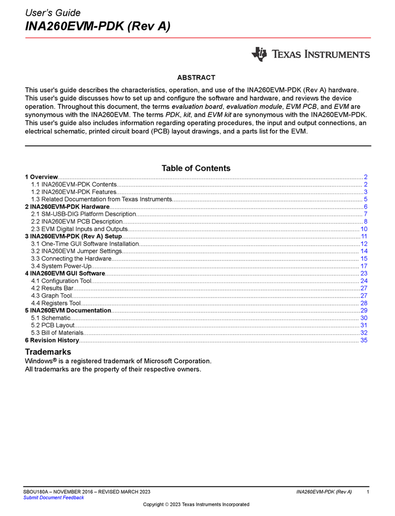 Texas Instruments INA260EVM-PDK instruction manual