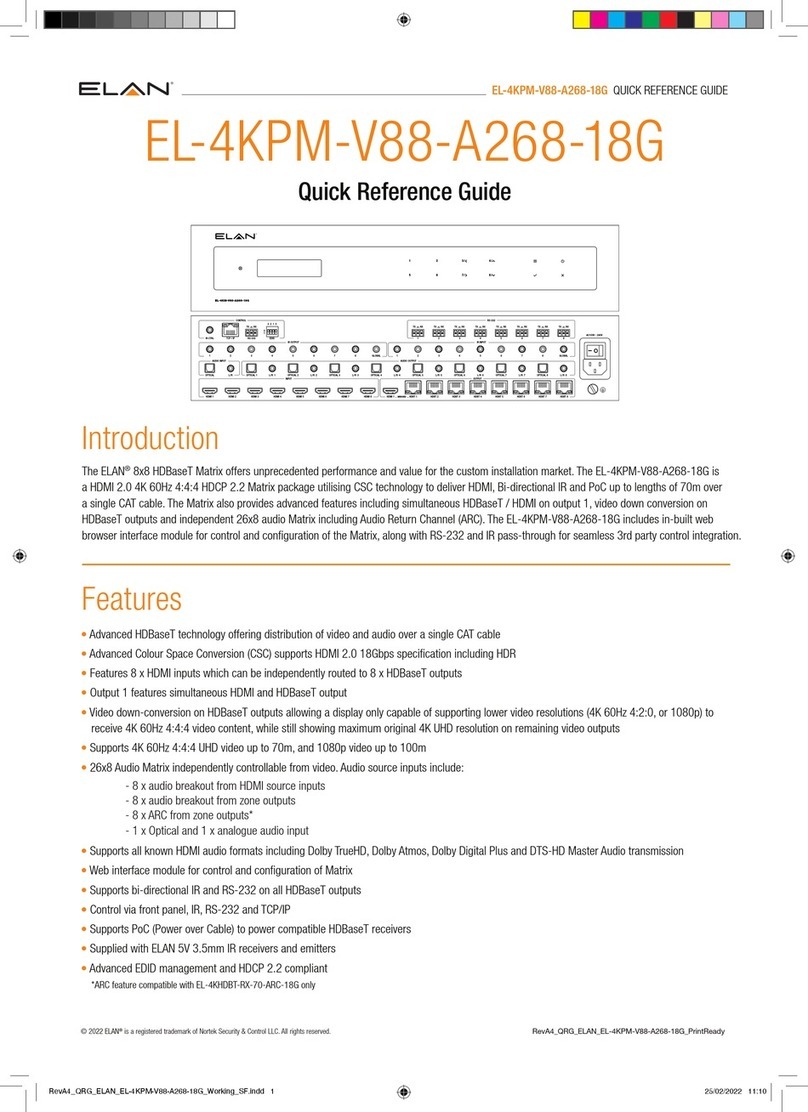 Elan EL-4KM-V88-A268-18G User manual