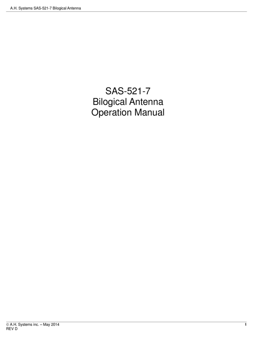 A.H. Systems SAS-521-7 Operation manual