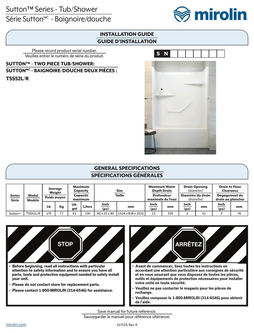 Mirolin SUTTON Series User manual
