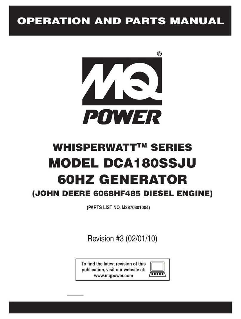 MQ Power DCA-400SSV Operation and parts manual