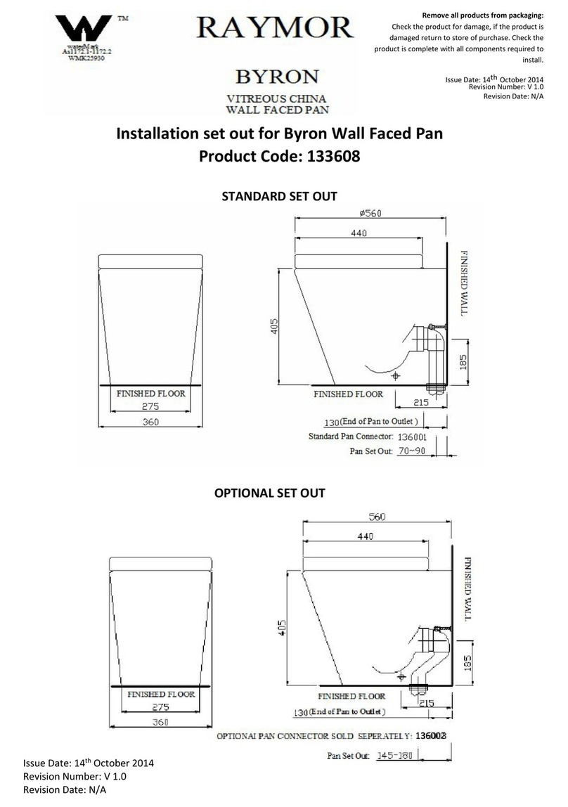 Raymor BYRON 133608 Installation