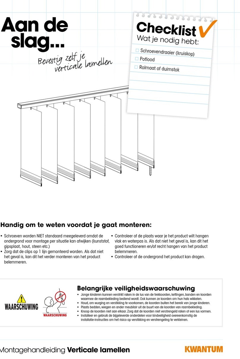 KWANTUM Vertical Blinds Assembly manual