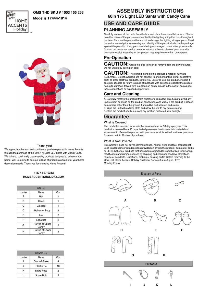 Home Accents Holiday TY444-1814 Assembly instructions