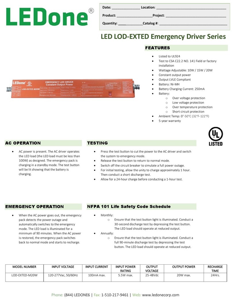 LEDone LOD-EXTED Series User manual