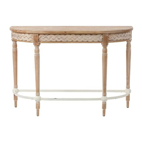 LuxenHome Natural Wood Half Moon Console Table instruction manual LuxenHome Natural Wood Half Moon Console Table instruction manual