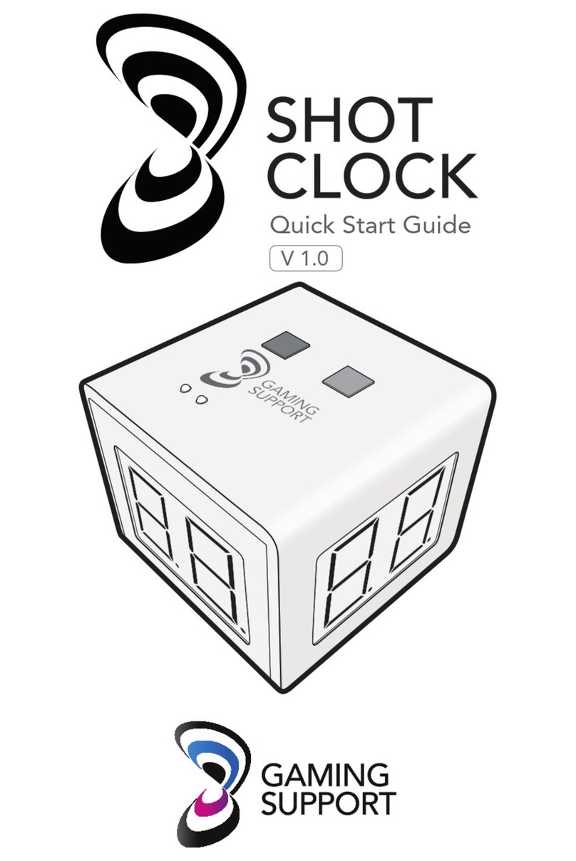 GAMING SUPPORT SHOT CLOCK quick start guide GAMING SUPPORT SHOT CLOCK quick start guide