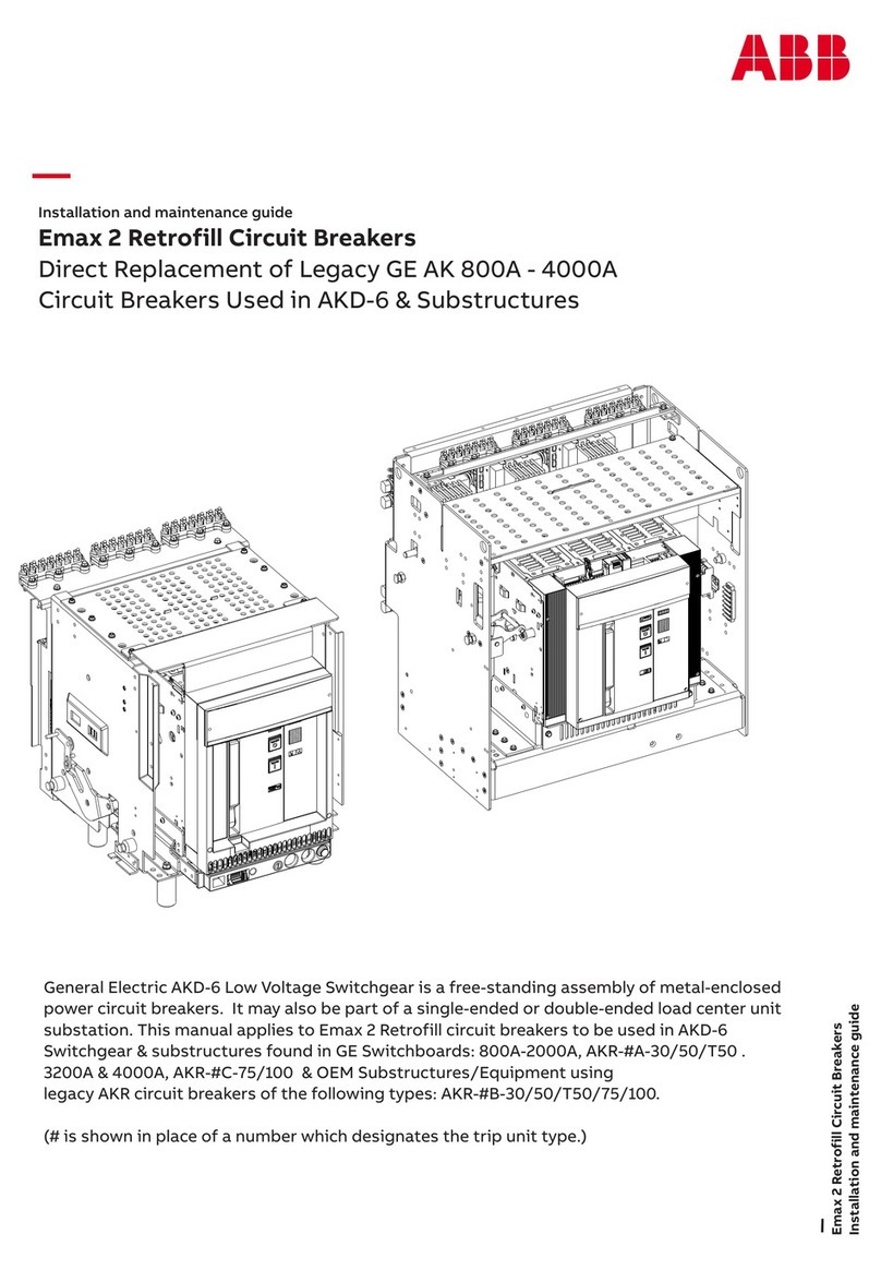 ABB Emax 2 Retrofill AKR-30-800A Installation and maintenance guide
