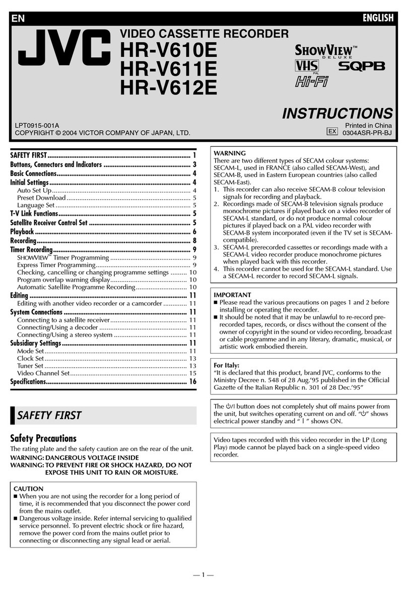 JVC HR-V611E instructions