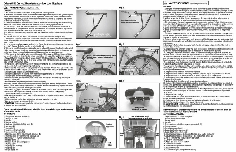PACIFIC CYCLE Deluxe Child Carrier Assembly instructions