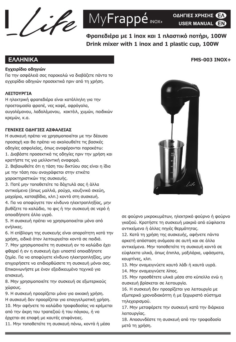 i-Life MyFrappe FMS-003 instruction manual
