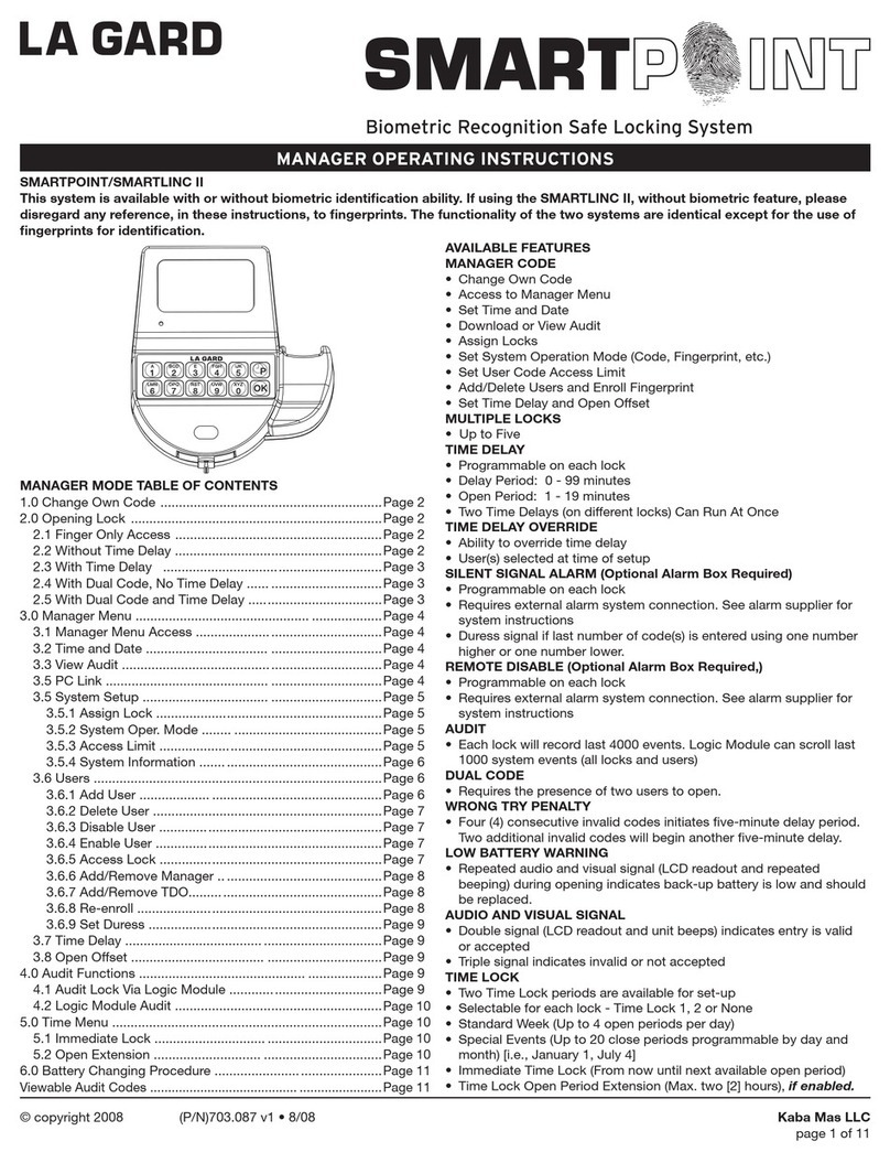 LaGard SmartPoint operating instructions
