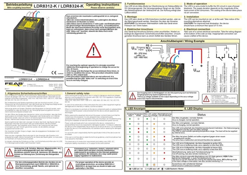 FEAS LDR8312-K User manual