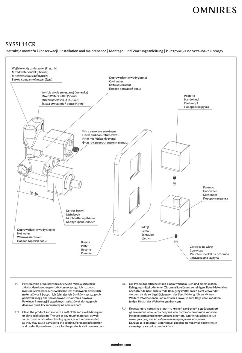 Omnires SYSSL11CR Instruction Manual