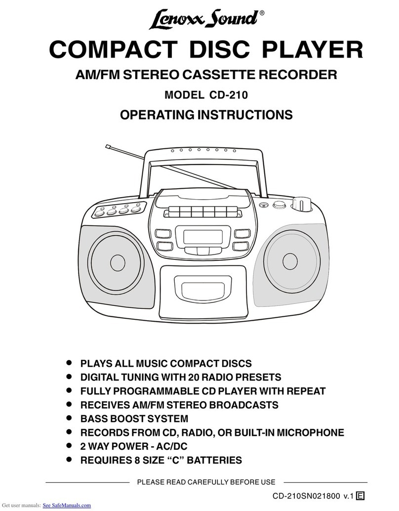 Lenoxx Sound CD-210 User manual