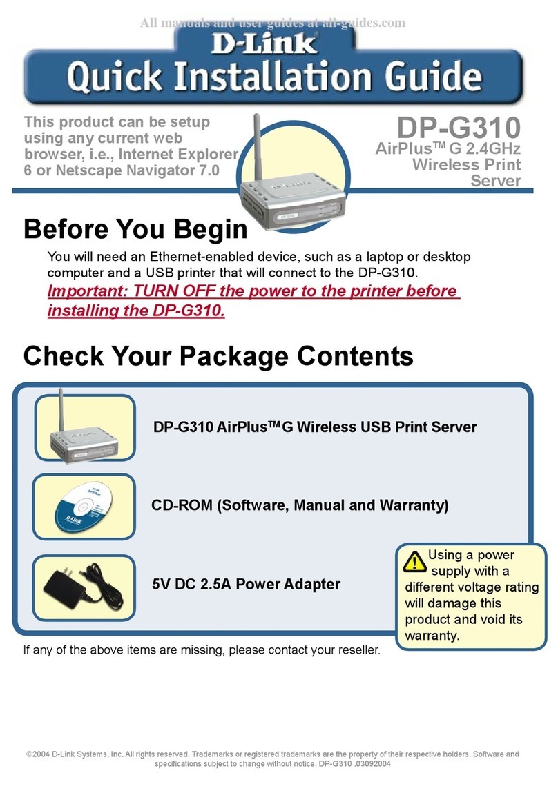 D-Link AirPlus G DP-G310 User manual