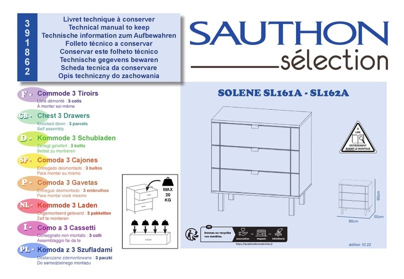 SAUTHON selection SOLENE SL161A Use and care manual