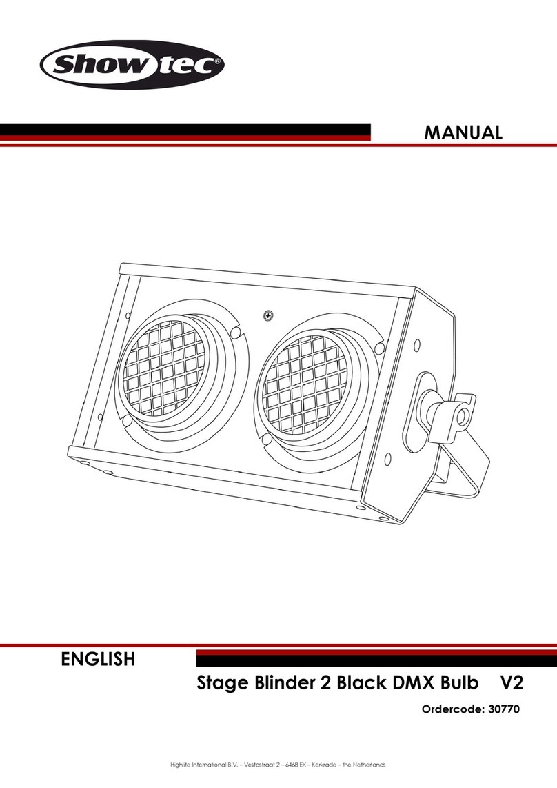 Show Tec Stage Blinder 2 Black DMX Bulb User manual
