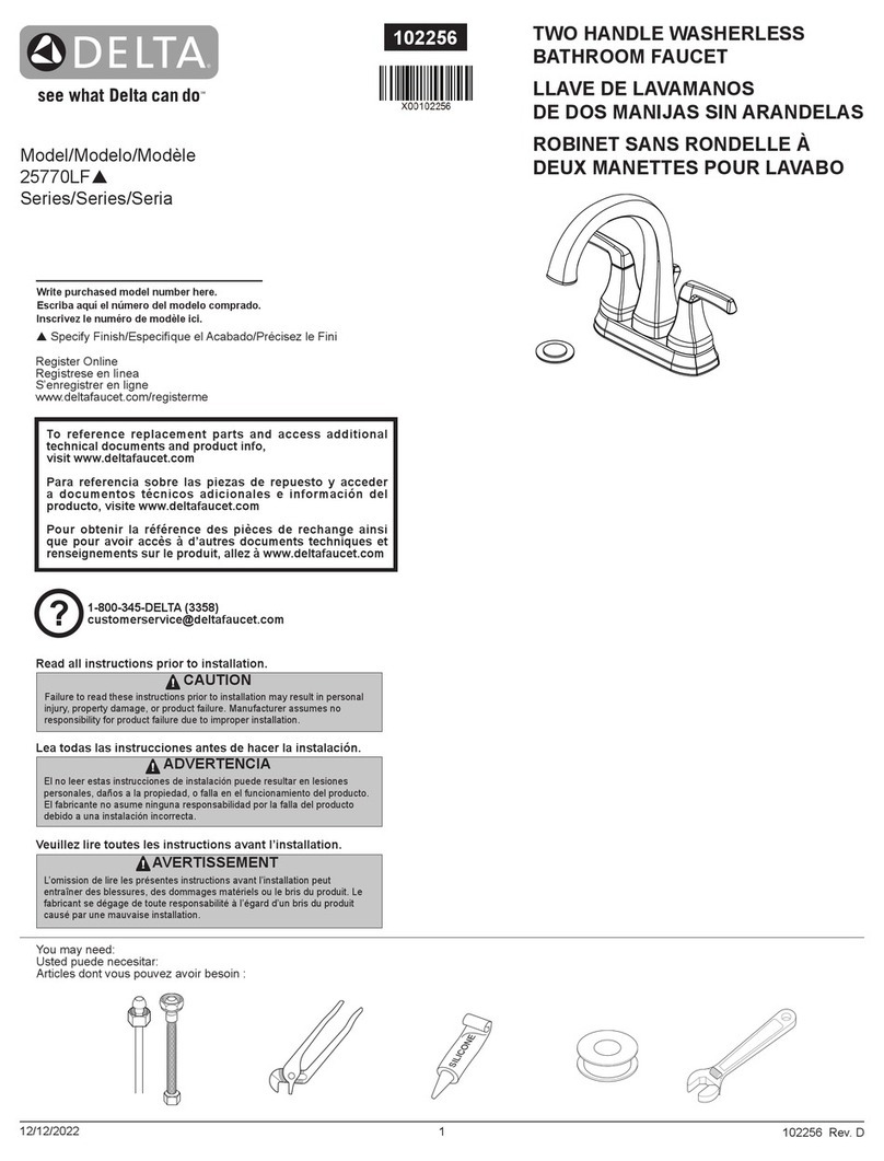 Delta PORTWOOD 25770LF quick start guide
