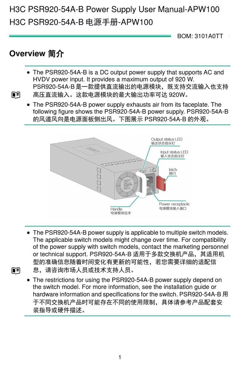 H3C PSR920-54A-B User manual H3C PSR920-54A-B User manual