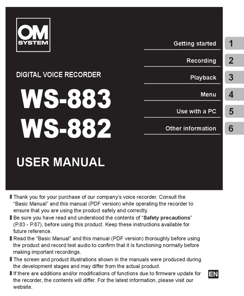 OM SYSTEM WS-883 user manual