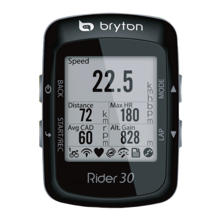 Bryton Rider 30 quick start guide