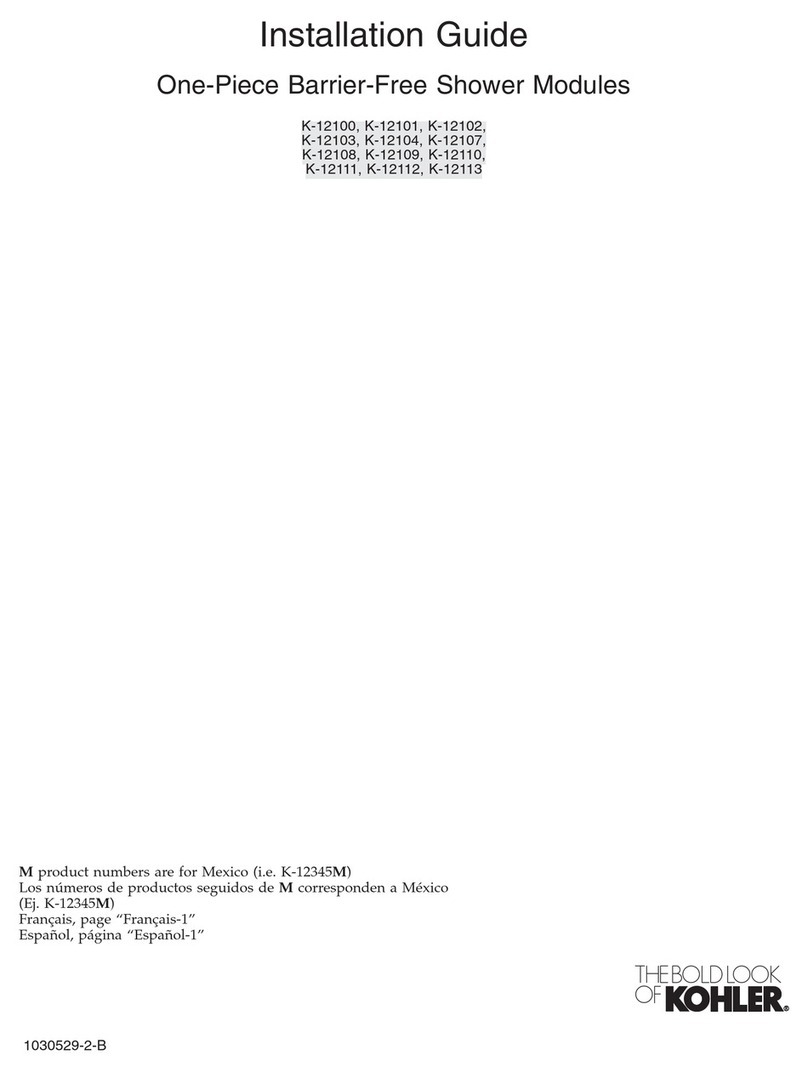 Kohler K-12100 User manual