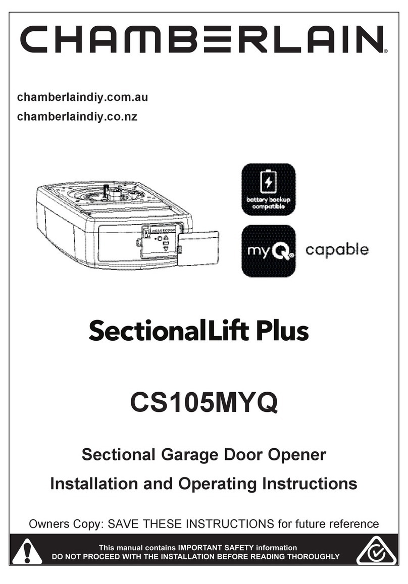 Chamberlain SectionalLift Plus Installation and operating instructions