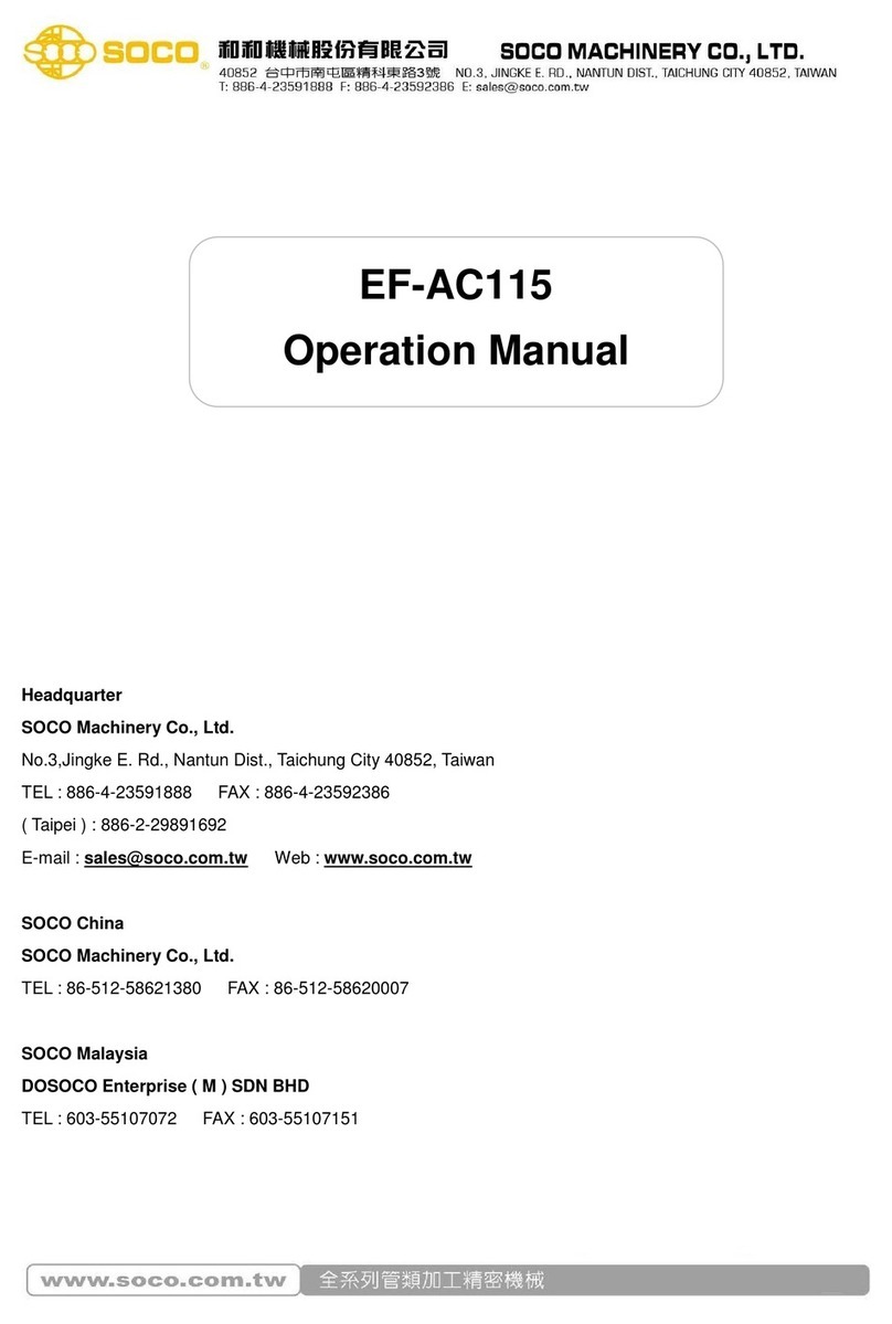 SOCO EF-AC115 Operation manual