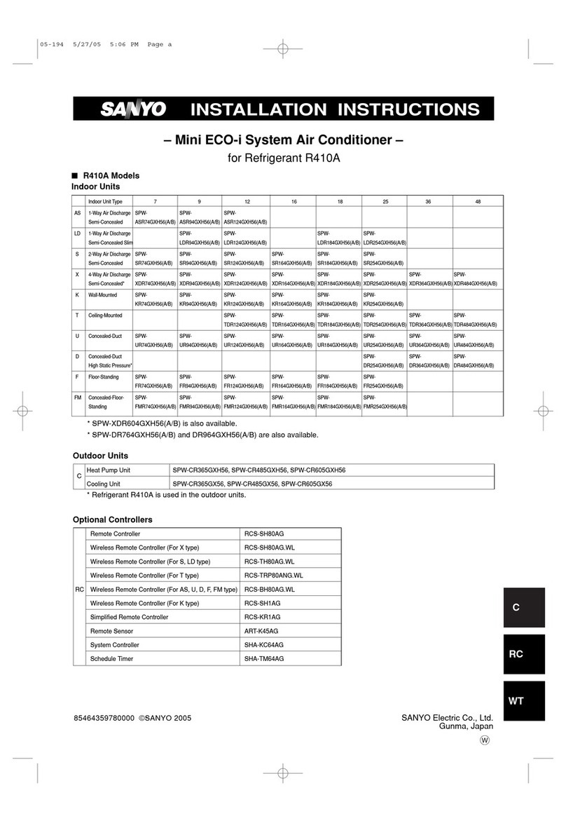 Sanyo Mini ECO-i SPW-ASR74GXH56(A/B) User manual