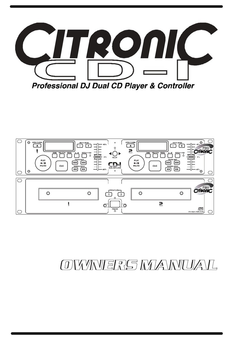 Citronic CD-1 owner's manual
