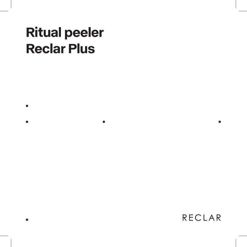 RECLAR Ritual peeler Plus User manual